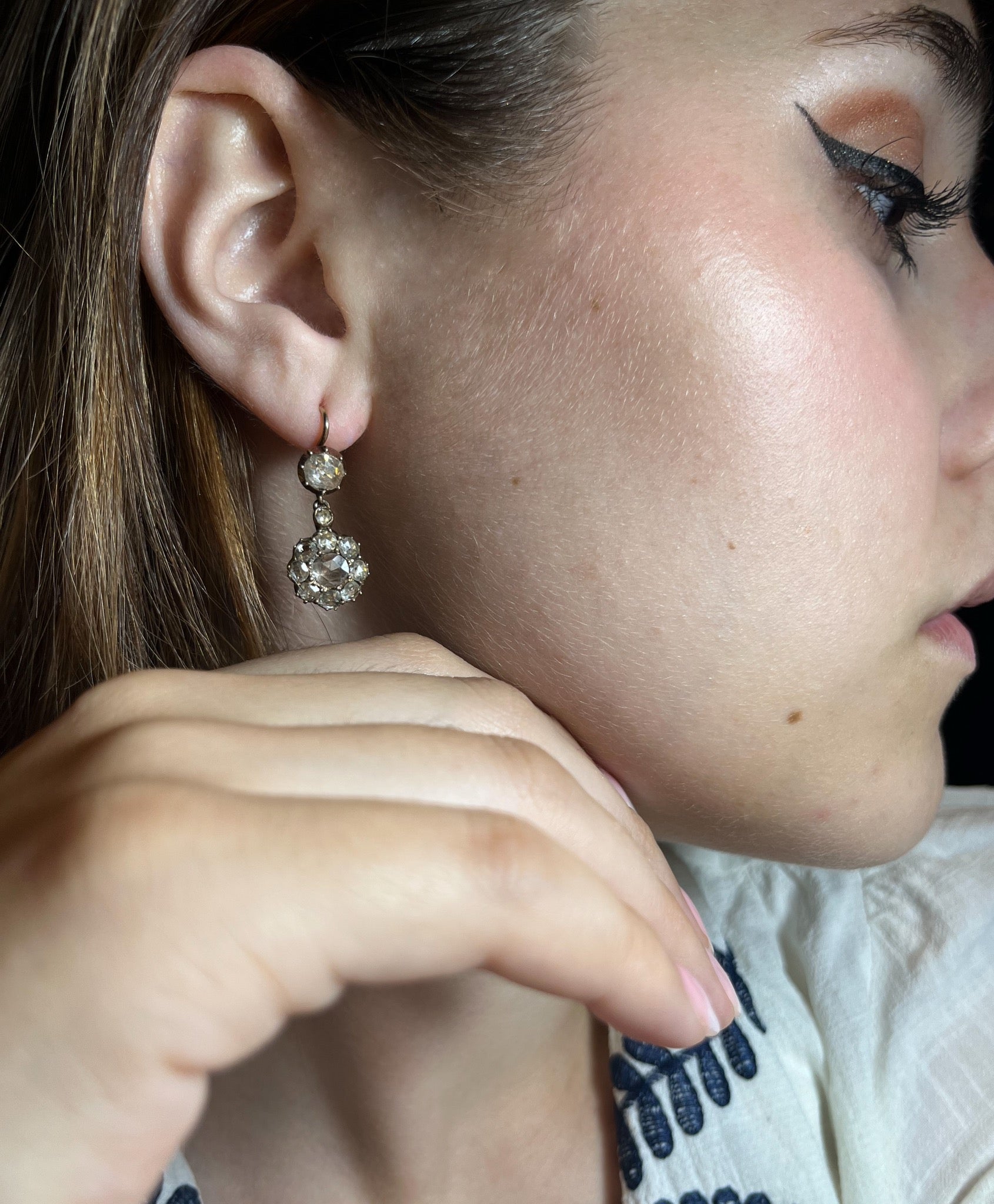 Orecchini con diamanti “Tocco di Luce”